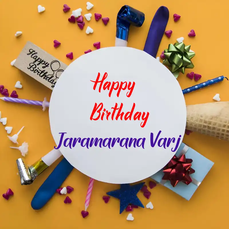 Happy Birthday Jaramarana Varj Round Frame Card